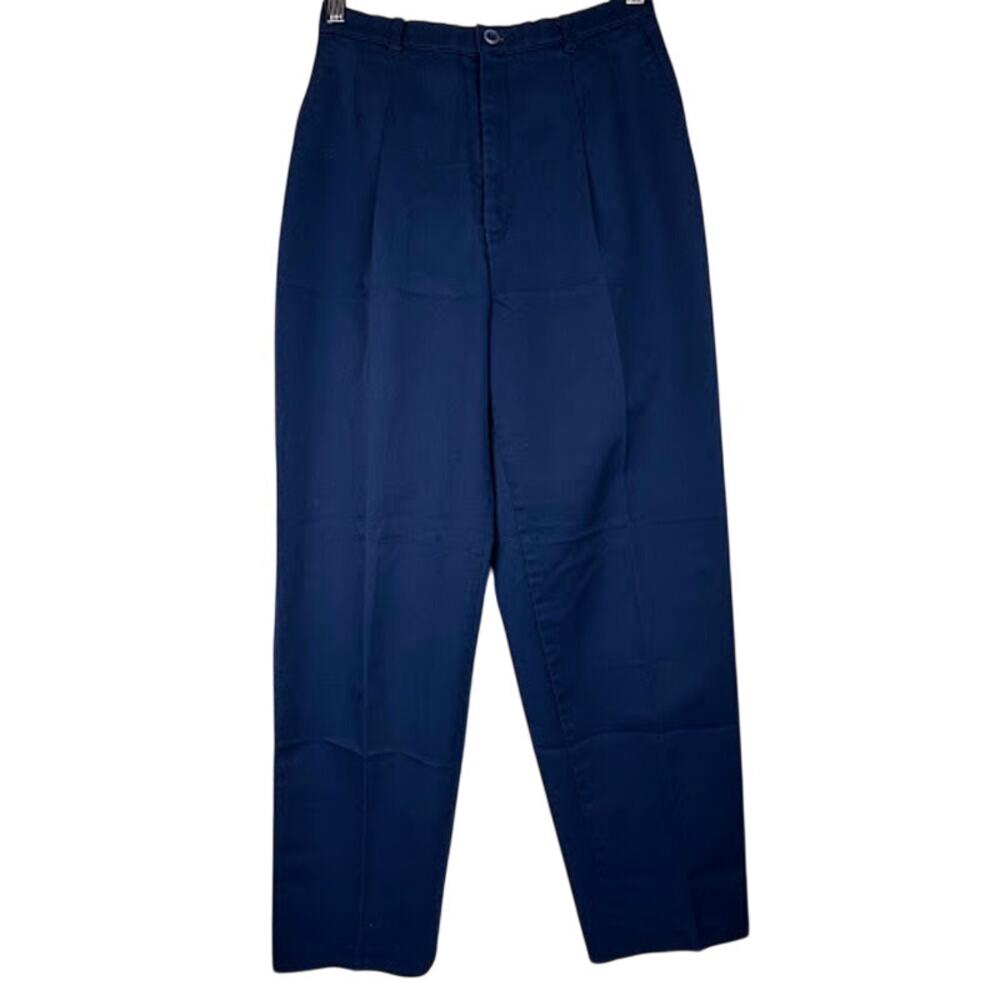 Vintage Levi’s Sportswear Navy Blue Pleated Trousers Made in USA Sz 10 High Rise